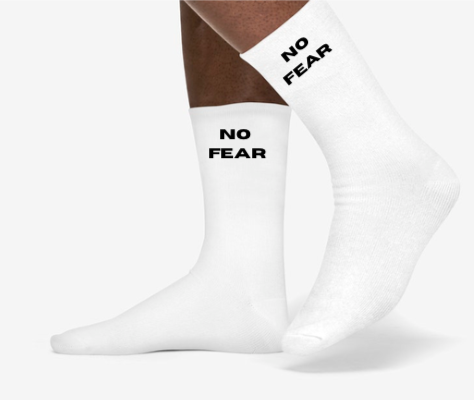 WHITE NO FEAR SOCKS